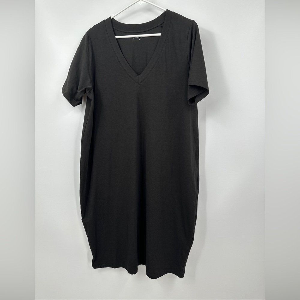 Universal Standard Iconic Black Dress Short Sleeve Women’s Size S $128 Pima NWOT